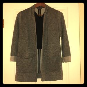 Black & White Cotton Twill topshop blazer